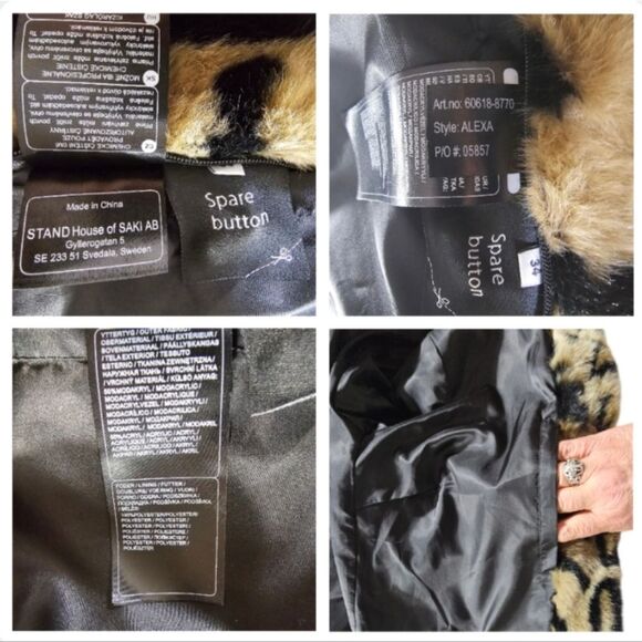 STAND STUDIO Faux Leopard Coat size S - Picture 13 of 14